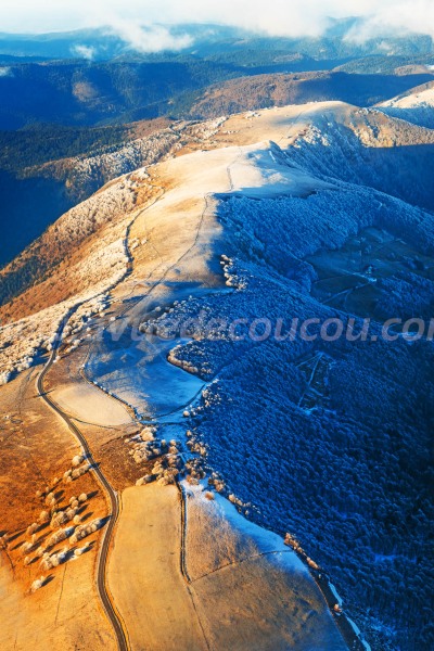 Ligne de crêtes givrée